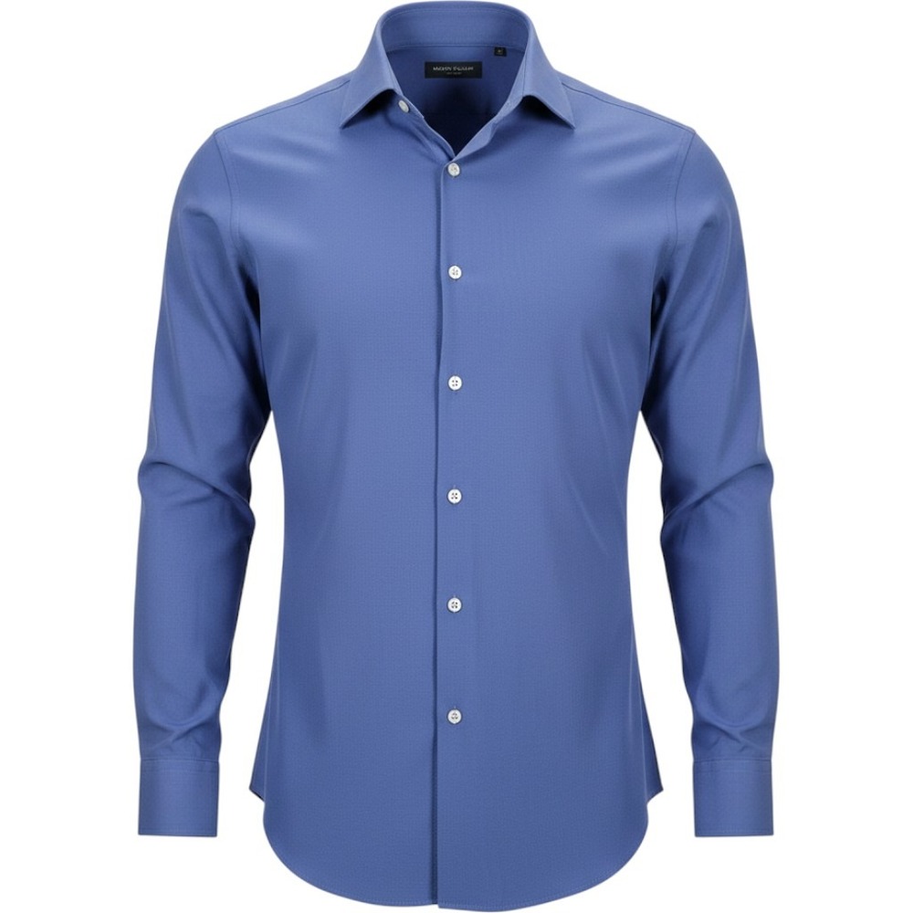 Ministry of Supply Apollo Shirt Mens L Slim Blue Performance Tech Button‎ Down